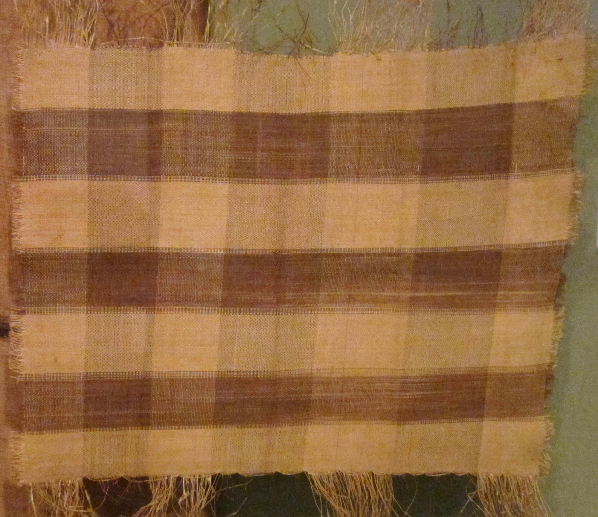 Raffia cloth from the Kuba kingdom, photographed at the Honolulu Museum of Art
