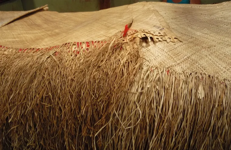 A Samoan fine mat photographed at a market in Apia in 2009.